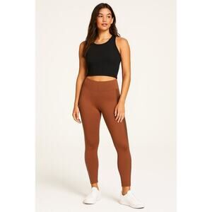Victoria’s Secret PINK Ultimate Leggings Brown Metallic Stripe Size S